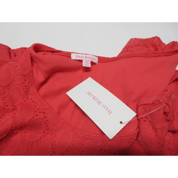 Isaac‎ Mizrahi cap sleeve eyelet lace overlay dress READ - Picture 5 of 12